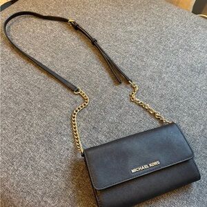 Michael Kors Black and Gold Crossbody Bag